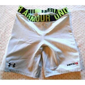 Under Armour Womens Compression Shorts Softball Side Panel PADDED White SMALL S